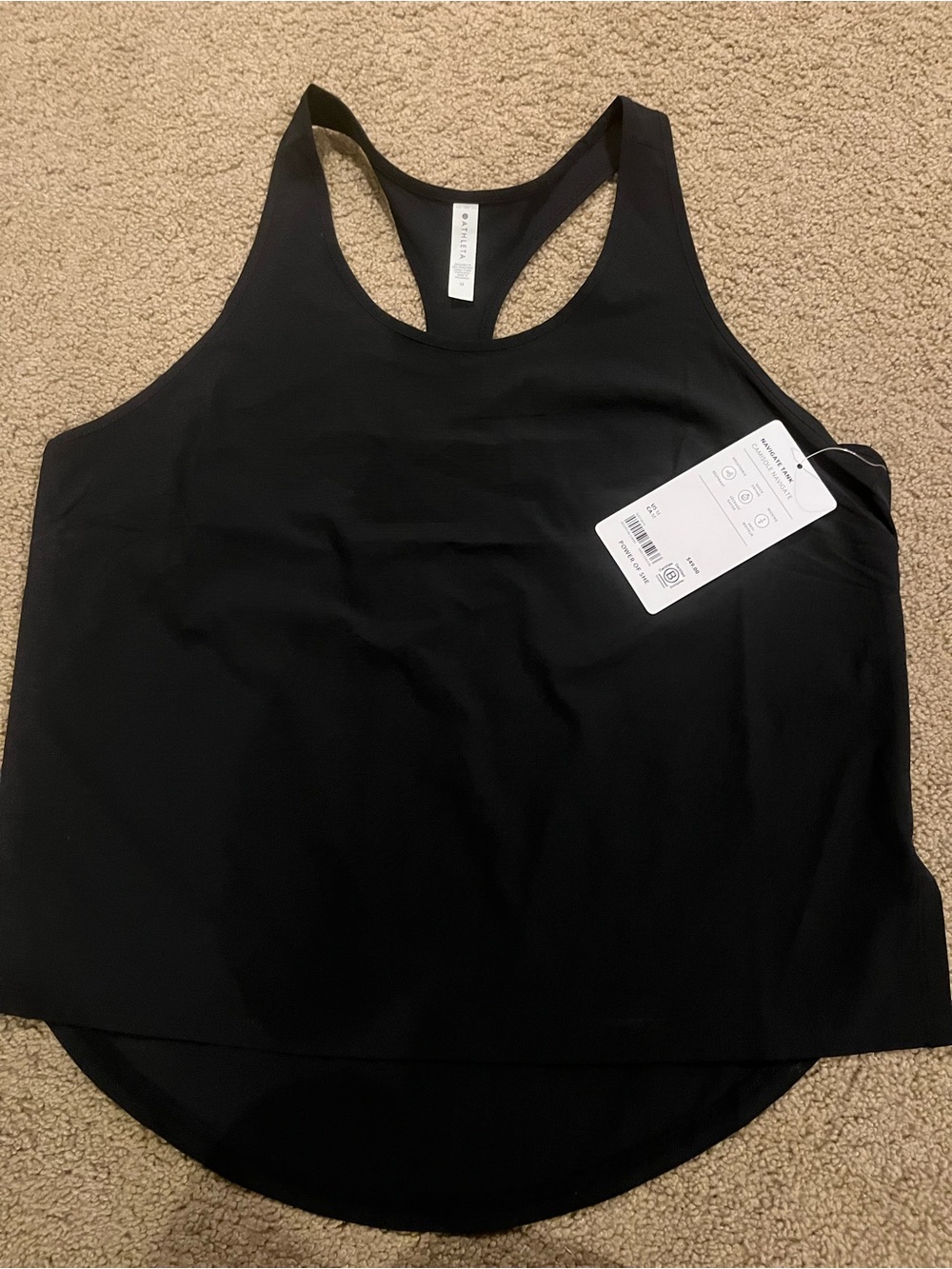 Athleta Black Racerback Navigate Tank Top